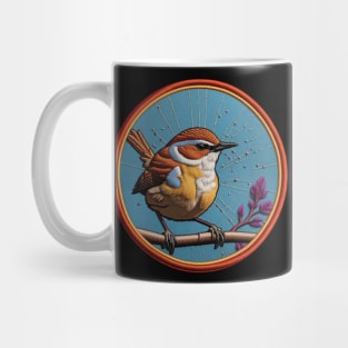 Dreoilin Wren Embroidered Patch Mug